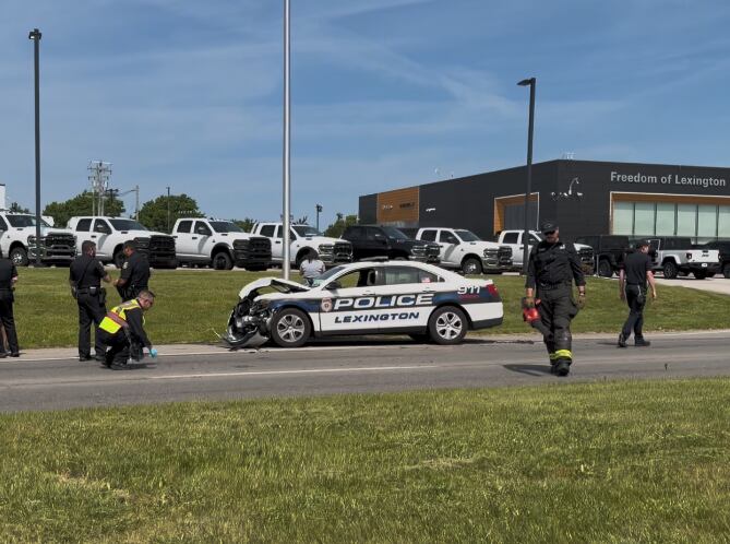 Police cruiser involved in Sunday morning crash
