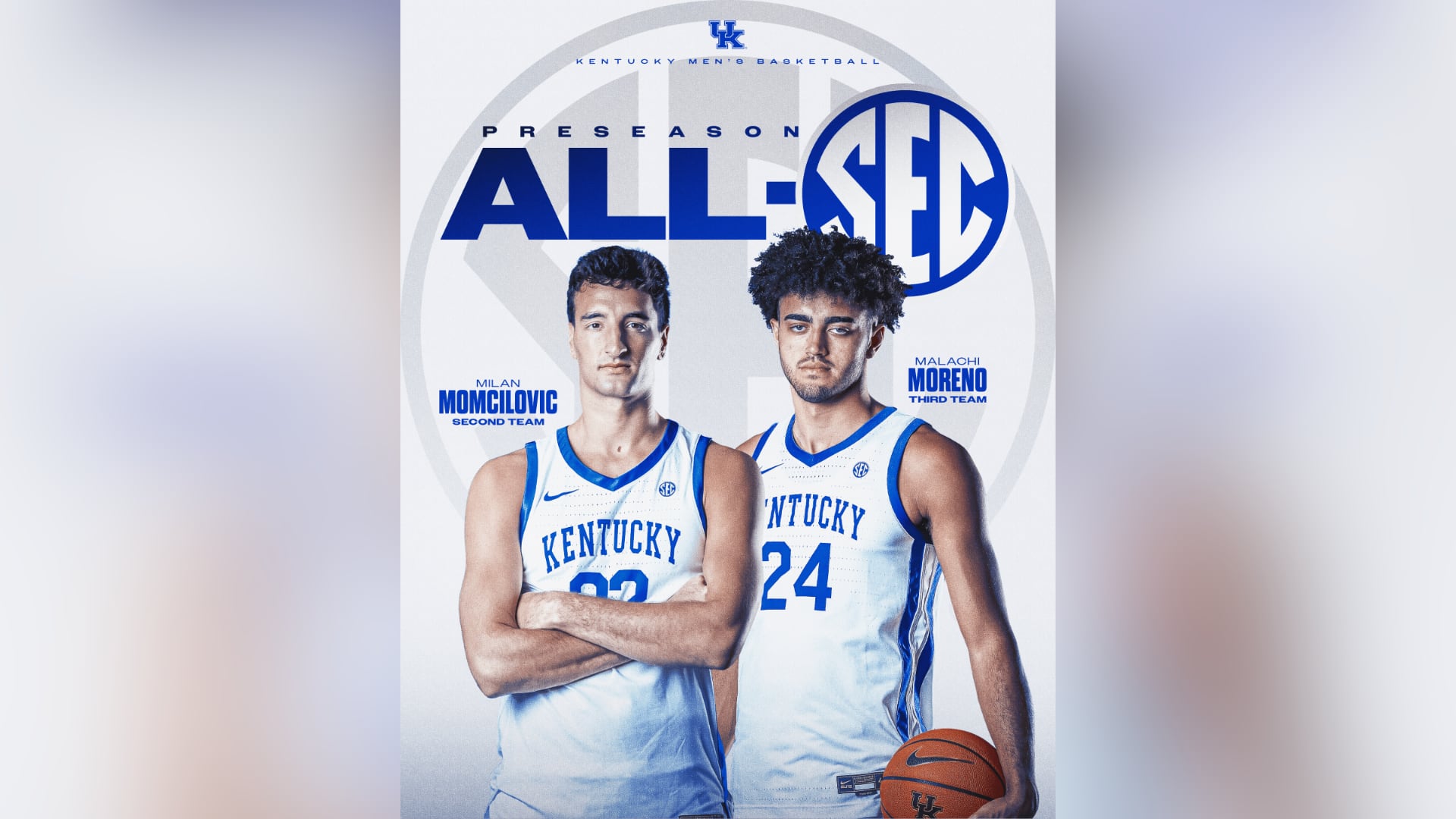 Kentucky Wildcats’ Momcilovic, Moreno Earn Preseason All-SEC Recognition