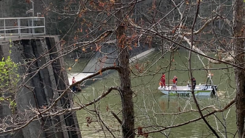 Crews say a boating accident led the man to become stranded at the low head dam. (Photo:...