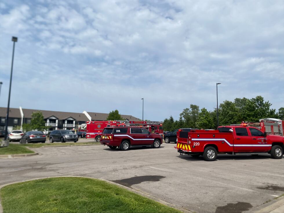 Fire officials contained flames to the second and third floors of the building.