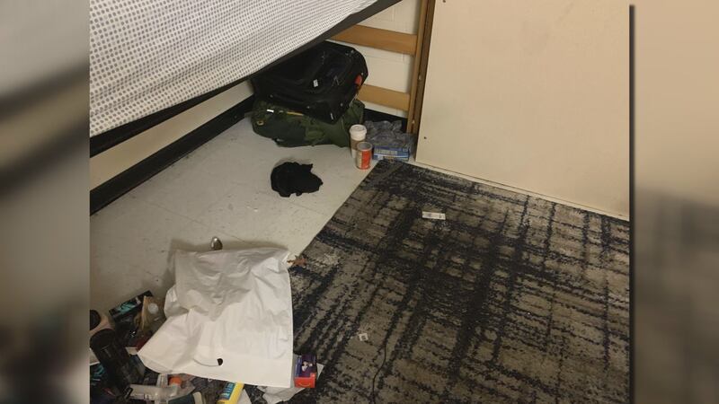 McConnaughey said he took this photo of damage in his room due to flooding.
