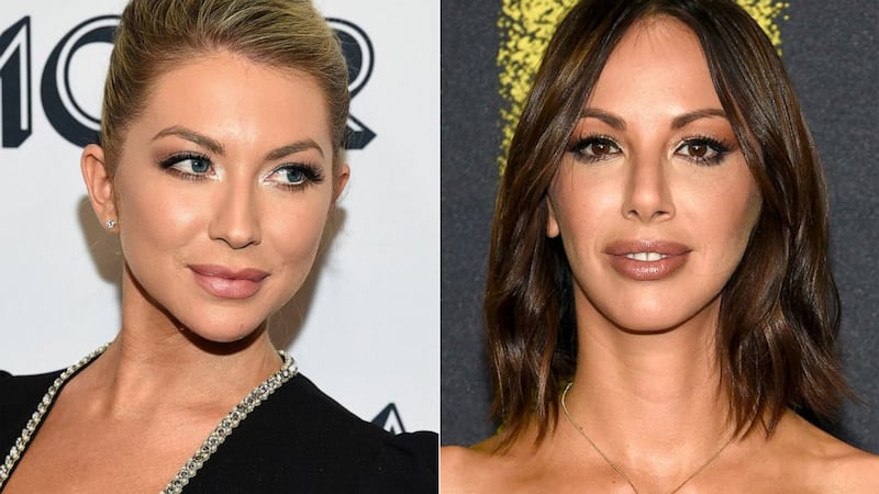 In this combination photo, Stassi Schroeder attends the Glamour Women of the Year Awards in...