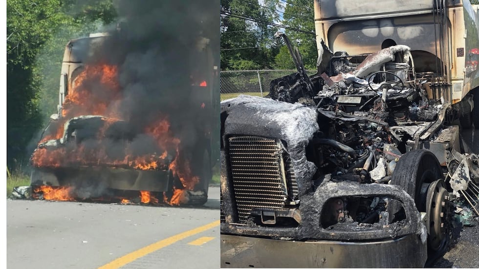 Firefighters put out garbage truck blaze in Rockcastle