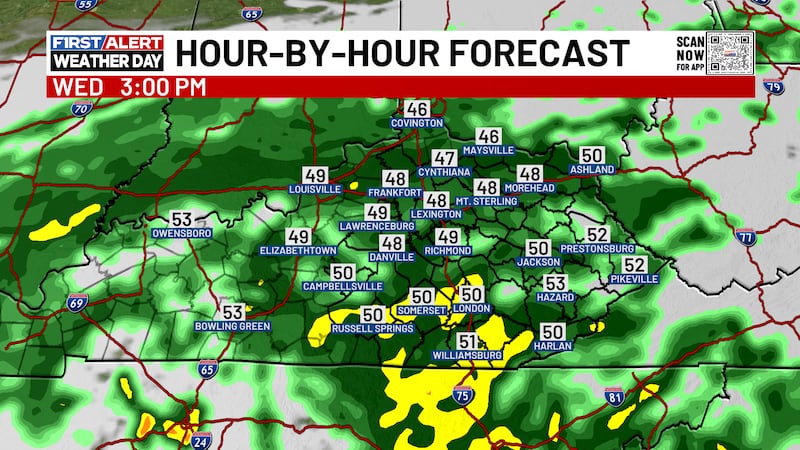 Heavy rounds of rain will blast across Kentucky.