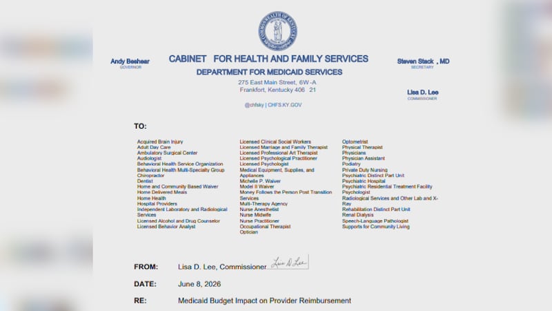 Kentucky Medicaid providers facing 4% cuts effective Aug 1.