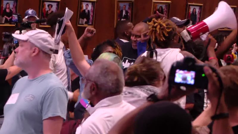Data center moratorium vote ends abruptly amid protests, fistfight