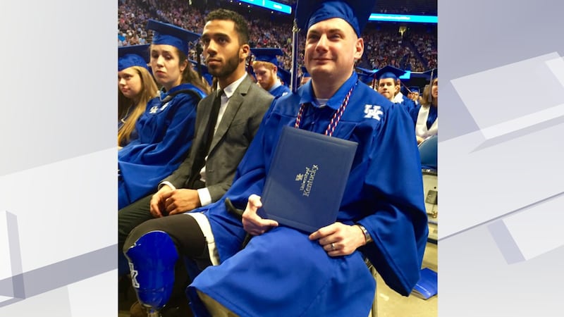 Matthew Bradford at UK's Spring 2017 commencement. Photo date: May 5, 2017