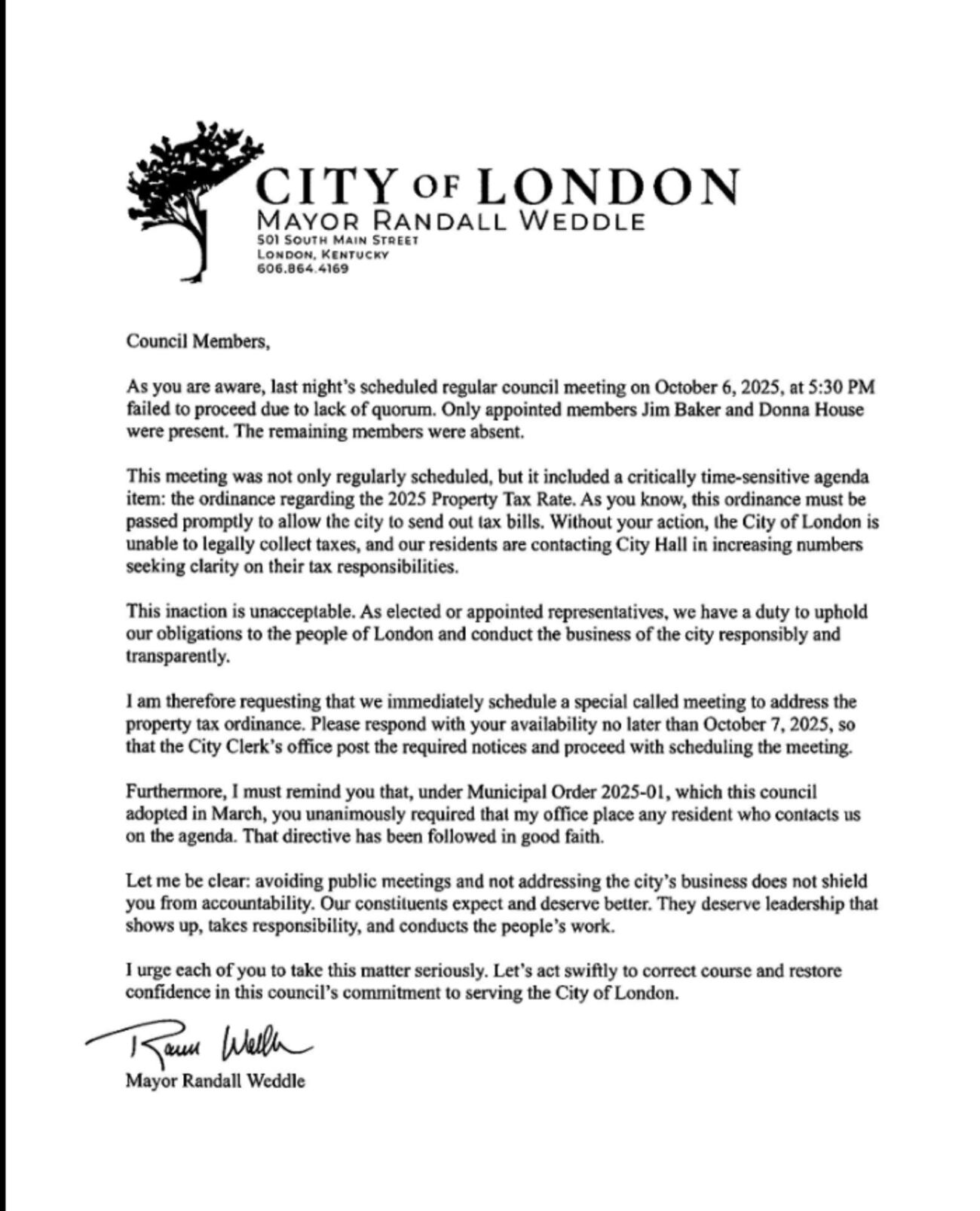 Note From Council London City Council meeting takes a turn after most members skip meeting
