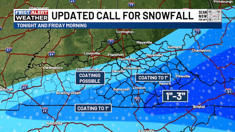 Snow moves in later tonight.