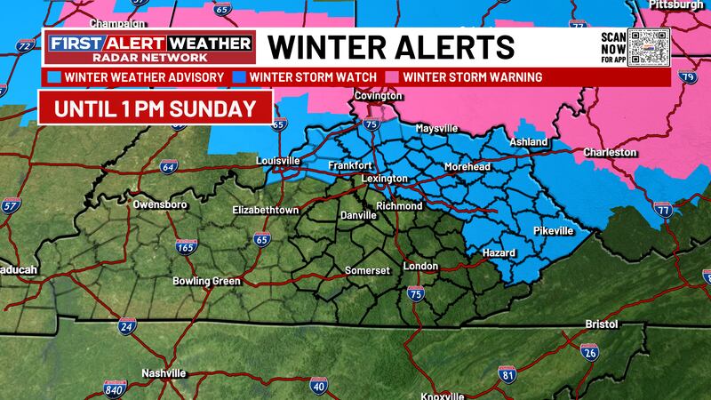 Winter weather advisories have been issued for some of our area until 1 PM Sunday.