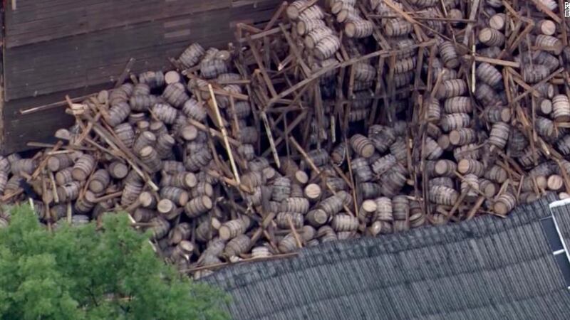 Liquid Storage Collapse Storage collapse sent alcohol gushing into retention ponds