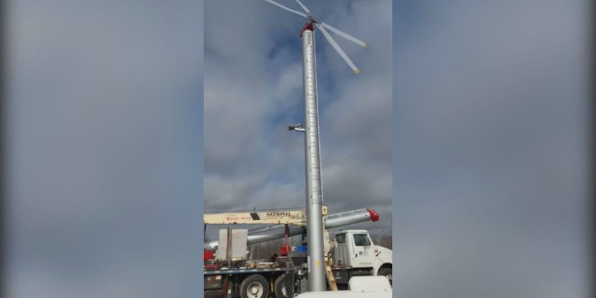 Frost protection fan saves peach crop at Eckert's Orchard