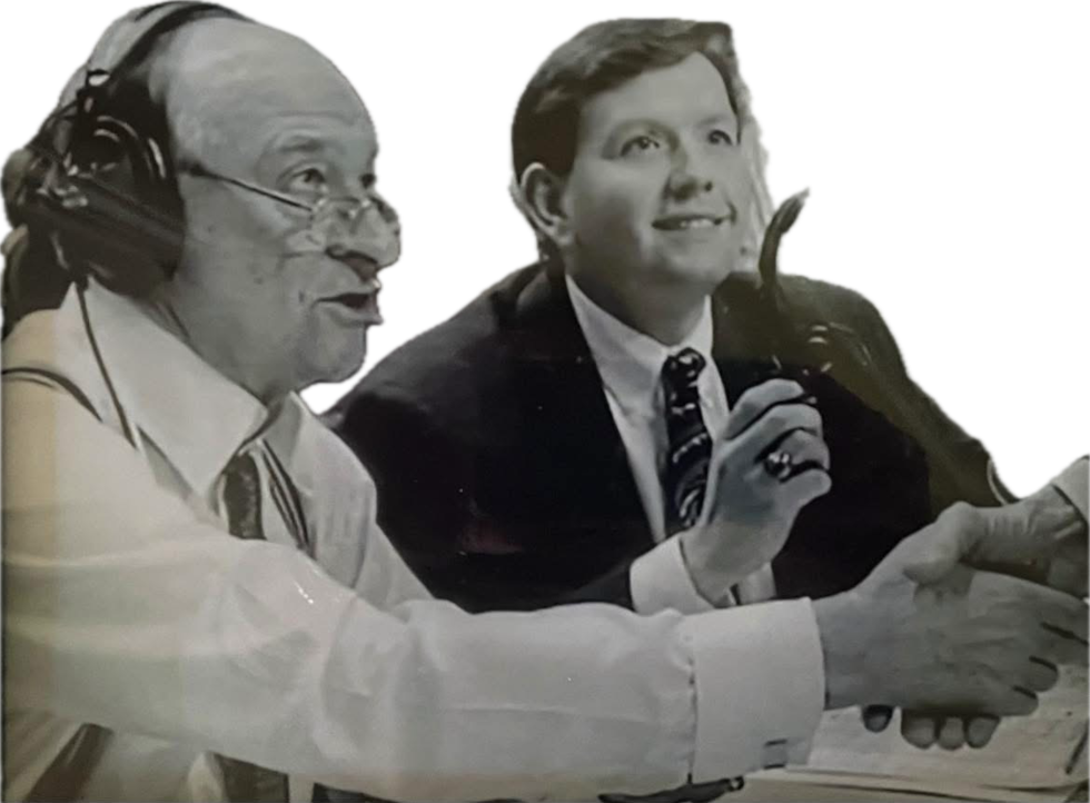 Dave Baker and Cawood Ledford.