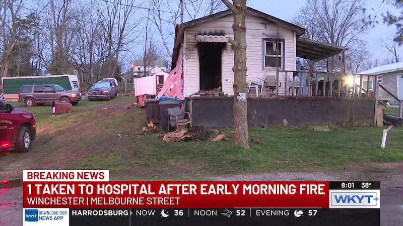 One person was injured and two were displaced after a house fire in Winchester.