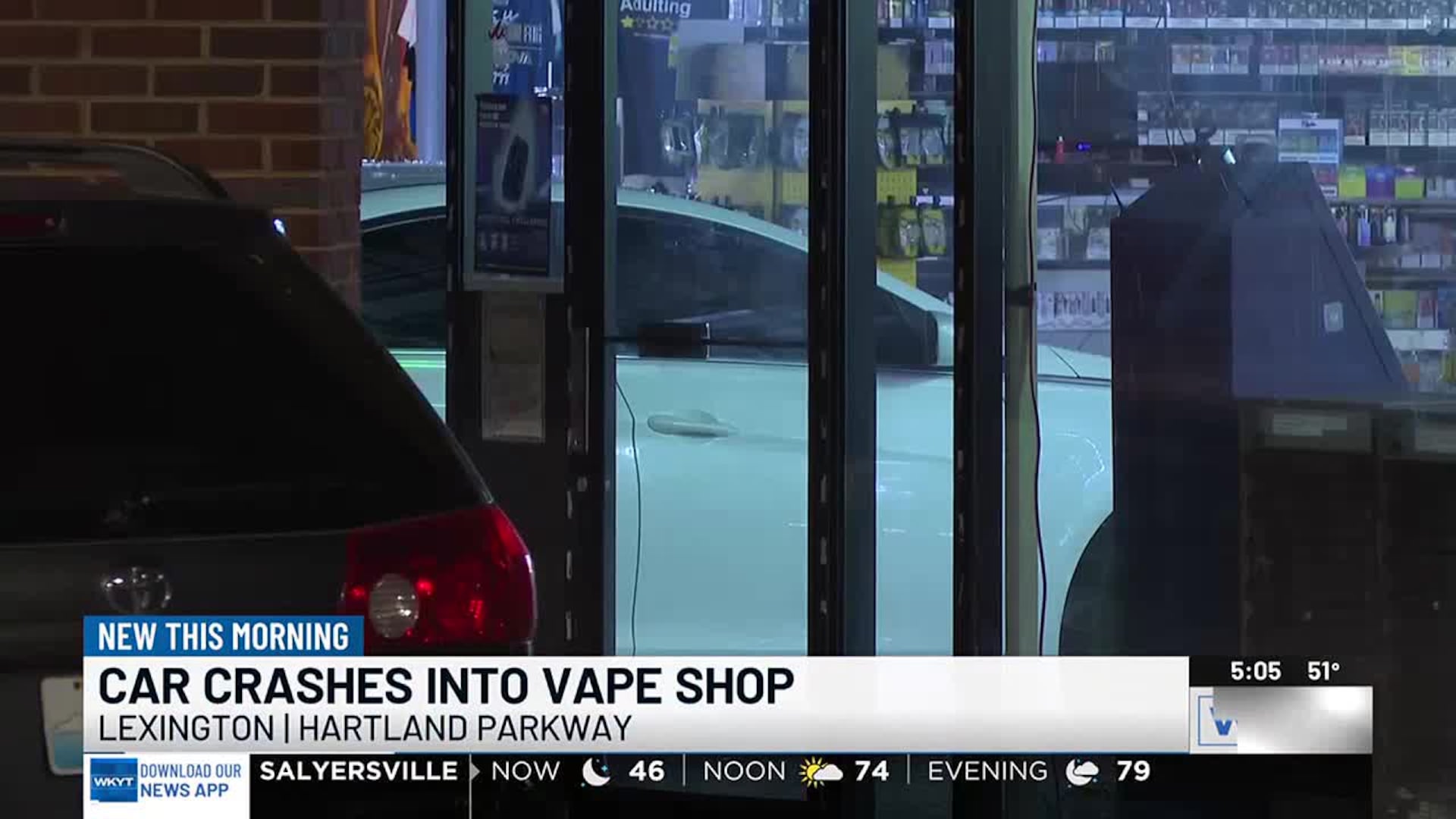 Car crashes into Lexington vape shop Car crashes into Lexington vape shop