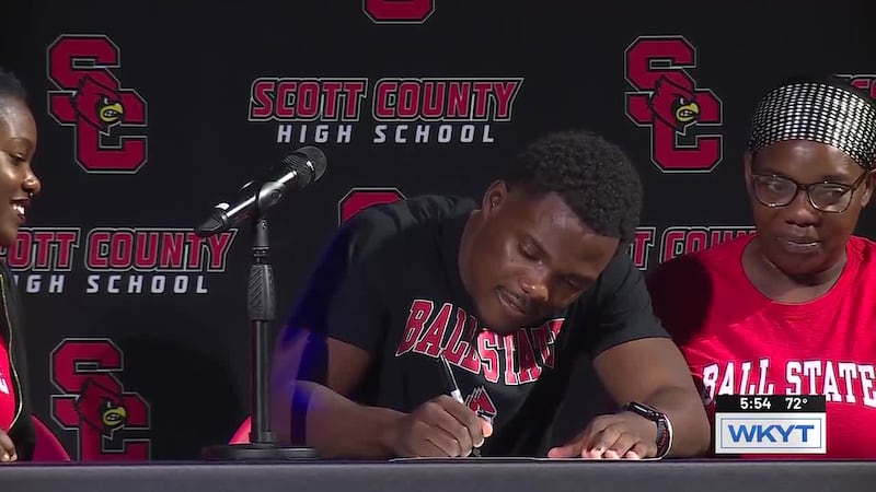 Scott County’s Timmy Emongo signs to Ball State