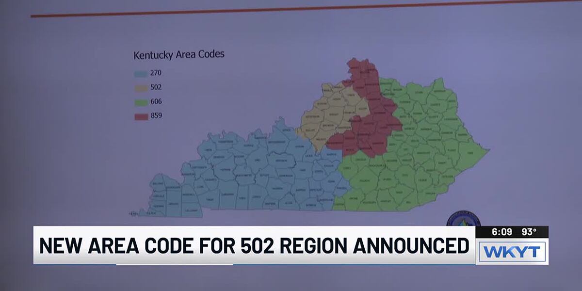 502 Zip Code New area code for 502 region announced
