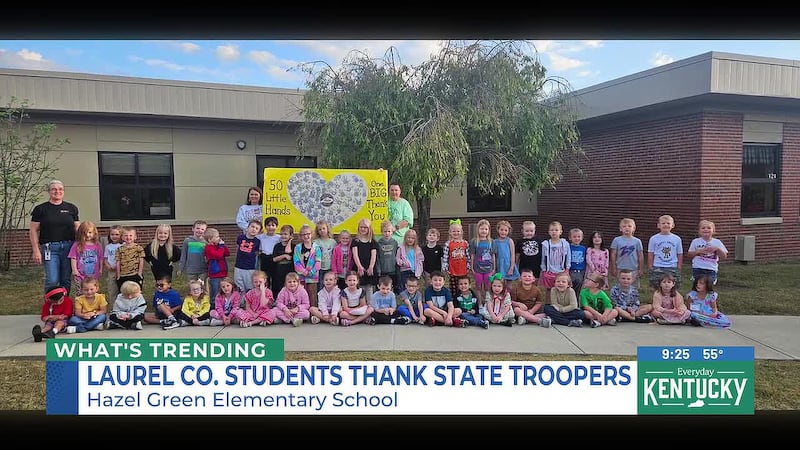 Hazel Green Elementary thank State Troopers