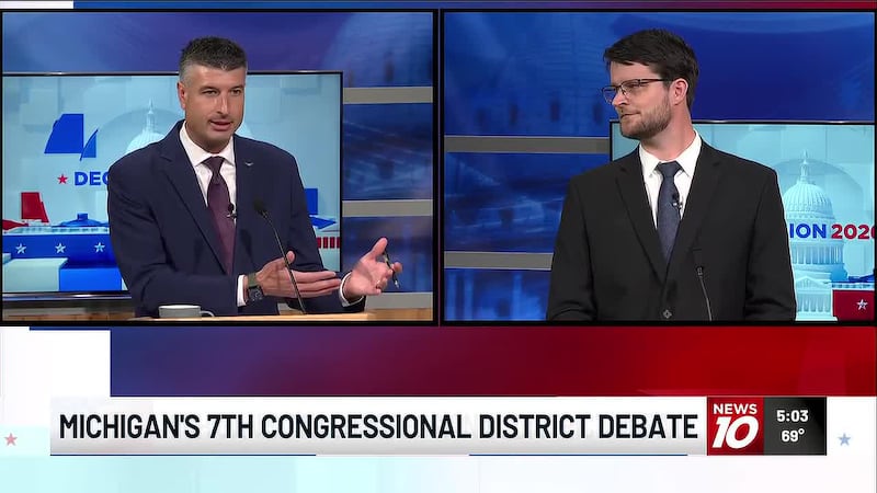 With the midterm election four weeks away, the two candidates vying for Michigan’s 7th...
