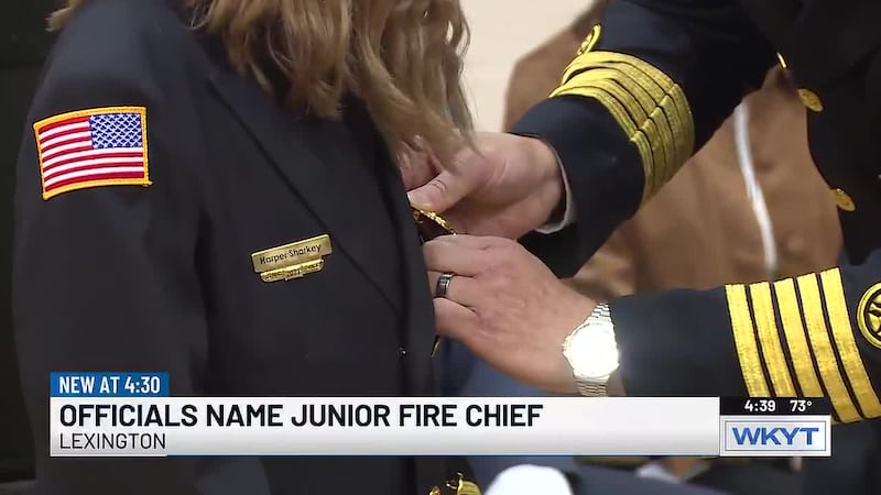Lexington Fire Department names junior fire chief at pinning ceremony