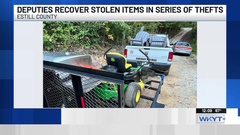 Several items reported stolen, found in different county