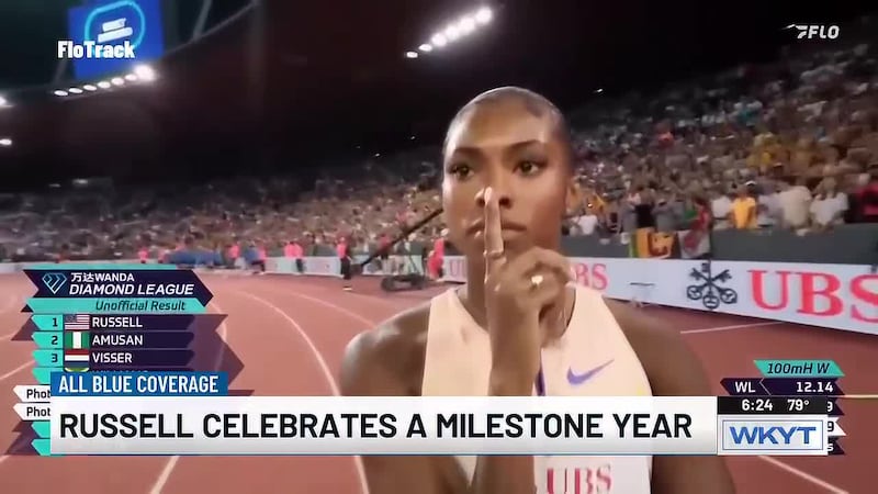 UK's Masai Russell celebrates a milestone year