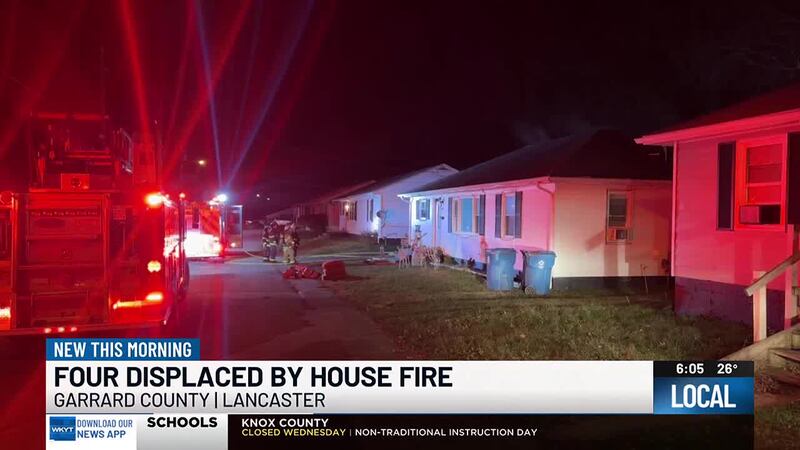 Four people were displaced after a house fire in Lancaster.